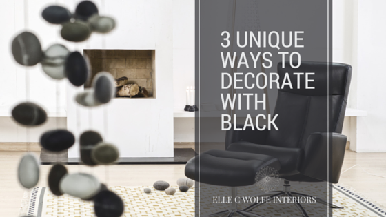 how to decorate with black